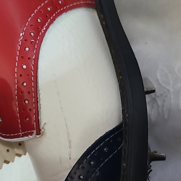 Vintage Fairway By Avon Women's Golf Shoes Red White and Blue  Size 7.5 - Picture 11 of 12